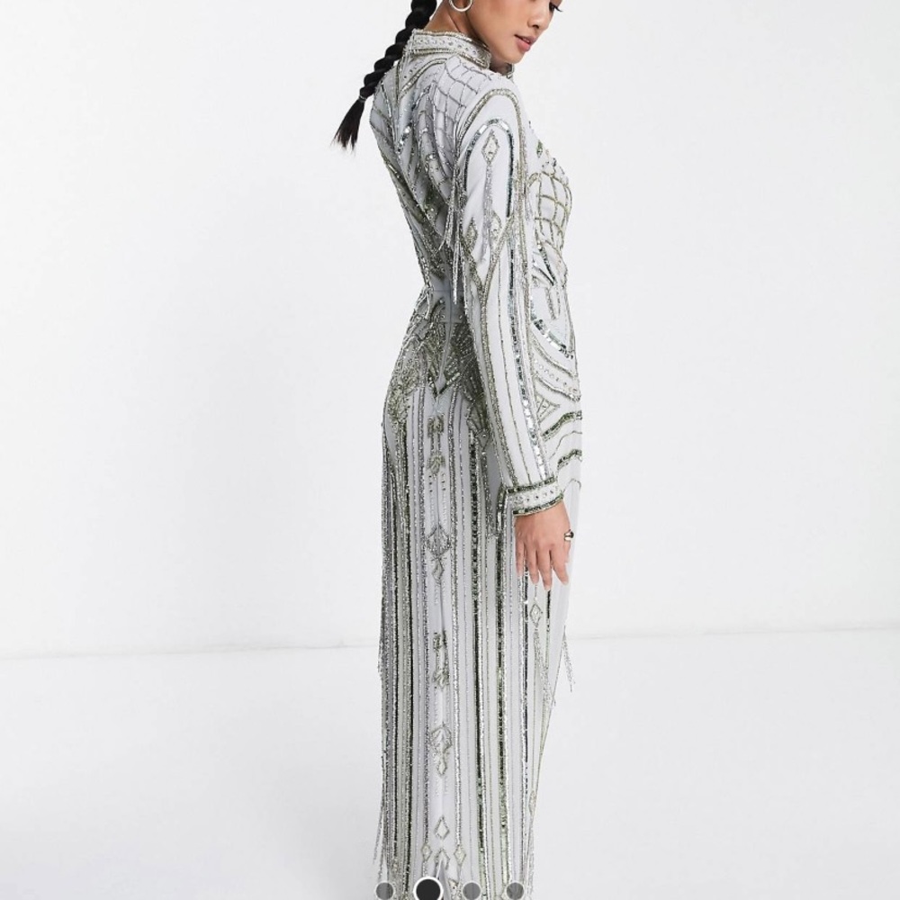 Maxi evening gown with embellishment